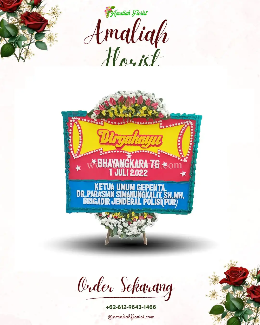 Papan Bunga HUT Ulang Tahun Candi Retno